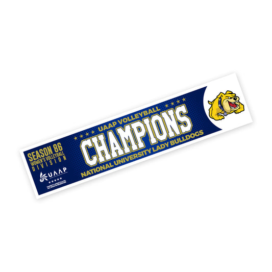 NU Lady Bulldogs Champions Long Sticker